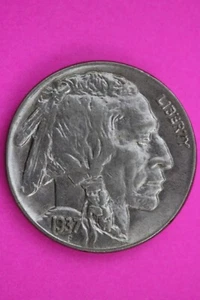 High Grade 1937 P Buffalo Nickel Coin Guaranteed Authentic & Genuine 1061 - Picture 1 of 3