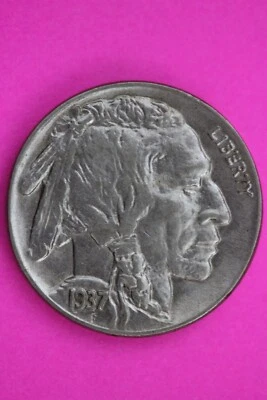 High Grade 1937 P Buffalo Nickel Coin Guaranteed Authentic & Genuine 1061 - Image 1 of 3
