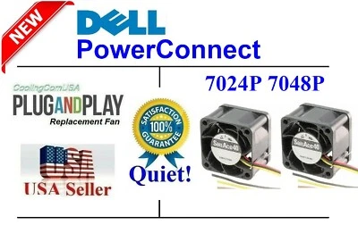 2-Pack New Quiet Version Fans for Dell PowerConnect 7024P 7048P  - Image 1 of 4