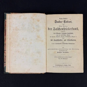 Prof. Kerndörfer / Carlo Bosco’s Zauber-Cabinet / 1863 / Taschenspielerkunst - Bild 1 von 23