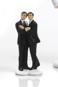Cake topper,bomboniera Statuina torta uomini sposi,11cm resina Mandorle by Paben - Imagen 1 de 1