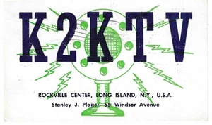 US Sc # 1058 coil on QSL card Vintage Ham Radio Amateur,Long.Is. New York 1962 - Picture 1 of 2