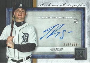 2020 Topps Museum Collection Archival #AA-JR Jake Rogers AUTO