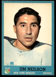 1962-63 Topps #49 Jim Neilson radiocontrol New York Rangers como nuevo - Imagen 1 de 2