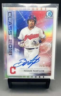 BO NOAH NAYLOR 2018 Bowman Chrome Class Of 2018 Refractor Auto 215/250 - Image 1 of 2