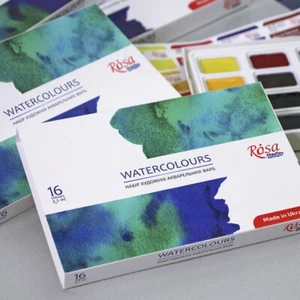 Aquarellfarben Set Rosa Studio Hochwertige Farben für Studien 16, 24 Pfannen - Bild 1 von 6