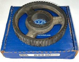 MARTIN TIMING BELT PULLEY 60L100 SD 60-TEETH 3/8" PITCH 7.135" FLANGED OD - Picture 1 of 8