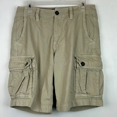 Pantalones Cortos American Eagle Para Hombre 30 Clásicos Carga Y2K Bolsillos Caqui Beige Foto 1 de 4