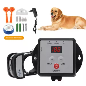 Rechargeable Electric Dog Pet Fence System Underground Training Collar 300m Wire - Picture 1 of 12