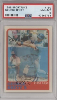 1988 Sportflics George Brett #150 PSA 8 HOF - Image 1 of 2
