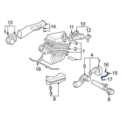 For Toyota Tacoma 1995-2004 Toyota 1734375010 PCV Valve Hose Foto 1 de 2