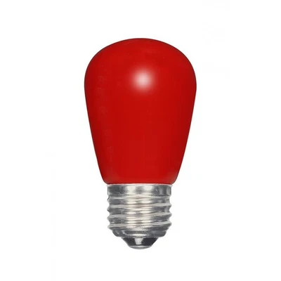 Satco S9170 - 1.4 Watt LED S14 Decorative Christmas Red Sign Light Bulb (6 PK) - Image 1 of 2