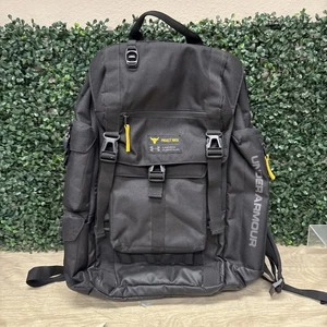 Under Armour UA Project Rock Vanish Regiment Backpack Black / Gold (Yellow) - Picture 1 of 4