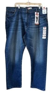 Jeans Wrangler Five Star Athletic Fit Uomo 42x30 Free to Elasticizzato Blu Denim Nuovo con etichette - Foto 1 di 14