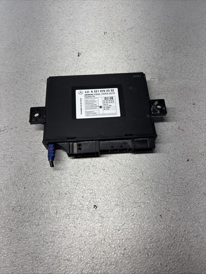 07-13 Mercedes W221 S550 CL550 unidade módulo de controle sem chave Go 2218702392 fabricante de equipamento original - Imagem 1 de 4