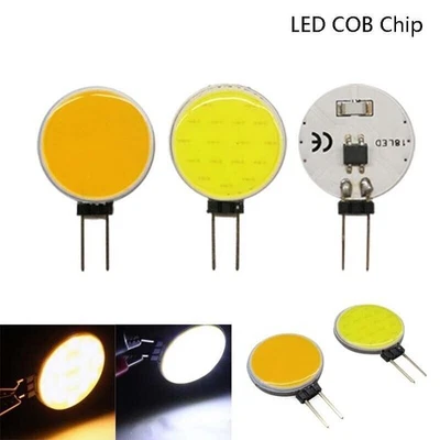 COB DC LED chip 12V cool white lights warm Headlight G4 Round lamp 4W 5W 7W 12W - Image 1 of 4