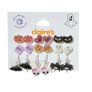 Claire’s Earrings Cute Halloween Cats Ghosts Candy Corn Skulls GLOW IN THE DARK - Picture 1 of 1