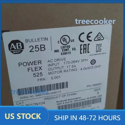 25B-B017N104 PowerFlex 525 ,240VAC 3HP 2022 US Free Tax - Image 1 of 4