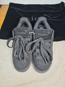 New Women US 7 Puma x Fenty Creeper Phatty Corduroy Sneaker Black With Fenty Bag - Picture 1 of 8