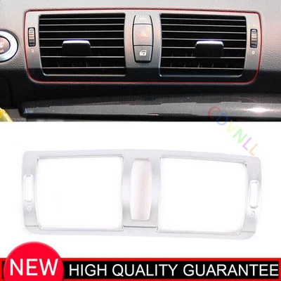 For BMW 1 Series E81 2007-2011 Matte Silver Middle Console Air Outlet Vent Cover - Image 1 of 4
