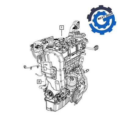 Nuevo motor de bloque largo Mopar 1,4 L L4 para 2014 2015 Fiat 500L 68212065Aa Foto 1 de 4