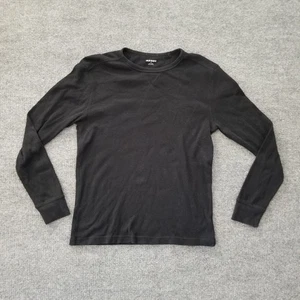 Old Navy Men Thermal Shirt Medium Black Long Sleeve Built In Flex Stretch - Picture 1 of 10