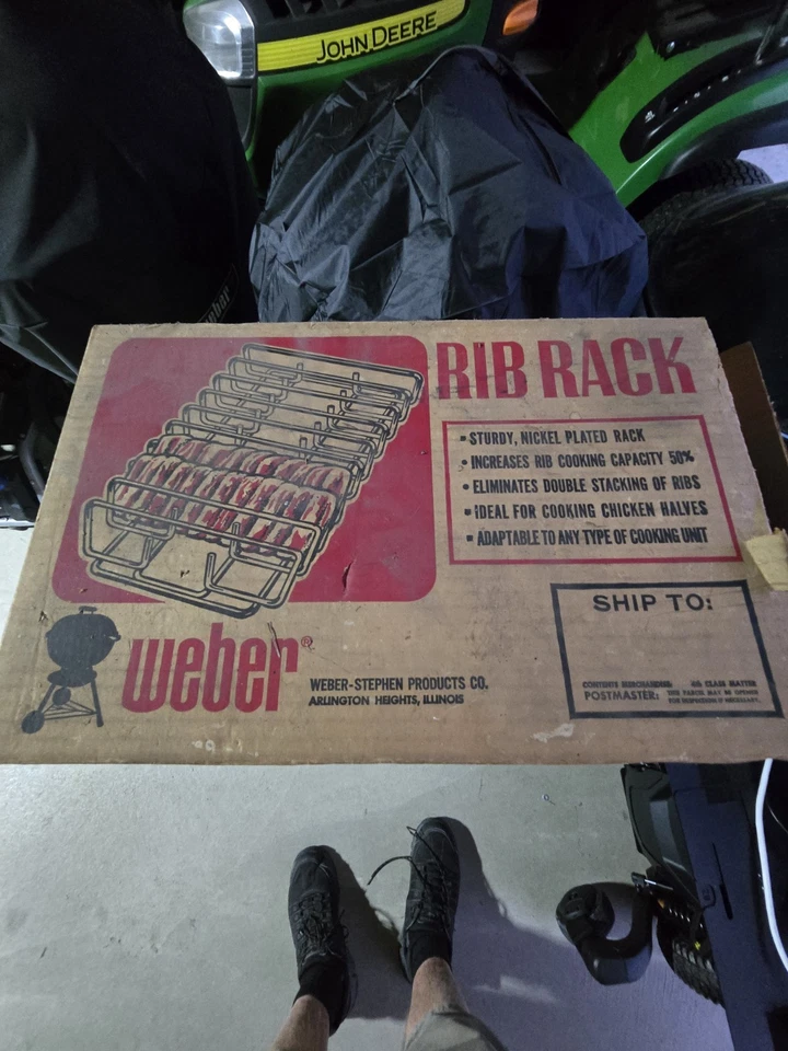 Vintage Novo Caixa Aberta NOS Weber RR 37 Grelha Rib Rack - Imagem 1 de 1