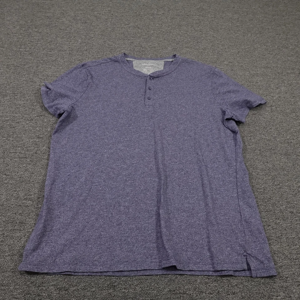 Camisa Banana Republic Para Hombres XL Púrpura Secado Rápido Henley Manga Corta Transpirable Foto 1 de 4