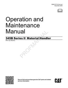 Caterpillar 345B Series II Material Handler Operators Maintenance Manual - Picture 1 of 1