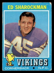 1971 Topps Ed Sharockman #253 GD Minnesota Vikings - Picture 1 of 2