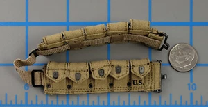 Facepool WWII US 29th infantry technician cartridge belt 1/6 scale toys soldier - Picture 1 of 3
