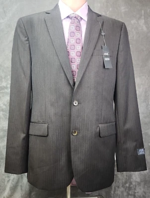 Abrigo Deportivo Joseph Abboud Lana Gris Rayas Dos Botones Chaqueta Deportiva Para Hombre 42 L Nuevo  Foto 1 de 4