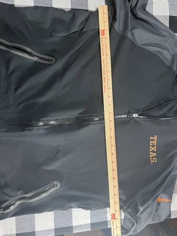 Nike Texas Long Horns Jacket Size XL Zip Up With A Hood Black Nice Cover