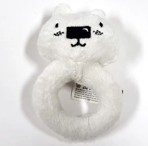 Hema Baby Rattle Sensory White Kitten Cat 5" Plush BC379 - Picture 1 of 3