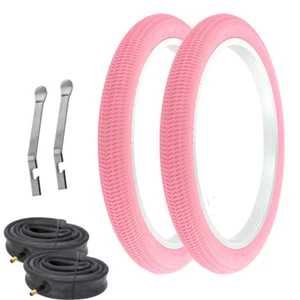 PRO+ BICYCLE BMX TIRE 18" X 1.95 PINK BMX/FREESTYLE  HEAVYDUTY TUBES 6PC SET. - Picture 1 of 1