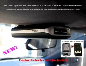 Detectores de radar con clip/montaje para visera solar The Escort MAX, MAX 2,MAX 360 y BEL GT-7 - Imagen 1 de 13
