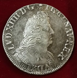 France , Louis XIV ou XIIII , 1/2 Écu aux Palmes , 1694 W  Lille - Imagen 1 de 2