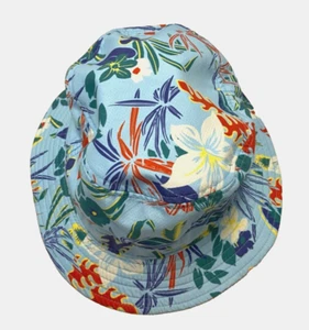VANS Unisex Forrado Sombrero Cubo AZUL O/S Estampado Hawaiano Playa Sol Tropical -NUEVO SIN ETIQUETAS - Imagen 1 de 4