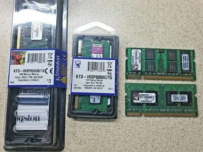 Job Lot Qty 4 (3x KTD-INSP6000B/1G & 1x KTD-INSP6000C/1G) 1GB PC2-5300 DDR2 - Image 1 of 4