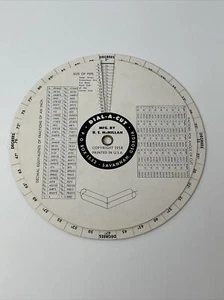 Dial-A-Cut by R.E. McMillan Pipefitting Welding 1958 Chart Gauge Trades - Picture 1 of 2