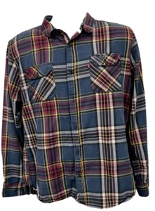 Levi’s blau rot kariertes Hemd mit Knopfleiste Herren Größe Large mit Logo-Etikett Langarm - Bild 1 von 7