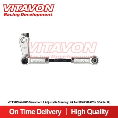 Vitavon Alu7075 Servo Horn & Adjustable Steering Link For SCX6 Vitaon SOA Set Up - Image 1 of 4
