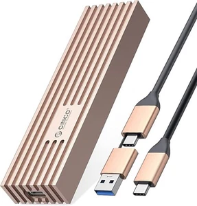ORICO USB 3.1 (10Gbps) M.2 NVMe & SATA SSD Enclosure USB C M2 PCIe NGFF Adapter - Picture 1 of 6