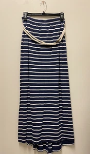 Girl's Ralph Lauren navy blue white stripe long skirt size 16 NEW NWT MSRP $45 - Picture 1 of 3