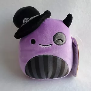 CAPPELLO SUPERIORE peluche viola Squishmallow EARWORM the MONSTER 4,5" monocolo HALLOWEEN 5" - Foto 1 di 7