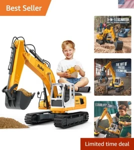 RC Excavator 3 in 1 Construction Toys for Boys, 17 Channel Remote Control Veh... - Picture 1 of 8