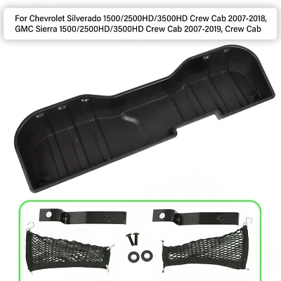 Caja de almacenamiento debajo del asiento para Chevy Silverado 07-19 GMC Sierra doble cabina 2007-2018 Foto 1 de 4