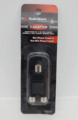 Radio Shack Y-Adapter RCA Female to Dual RCA Female - Image 1 of 4