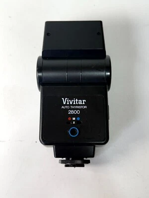 Vivitar Auto Thyristor 2800 Black Autofocus Hot Shoe Mount Flash For Camera - Image 1 of 4