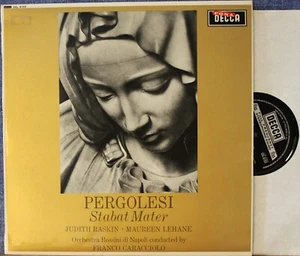 Caracciolo; Raskin; Lehane. Pergolesi (Stabat Mater). Decca SXL 6153. NM - Picture 1 of 1